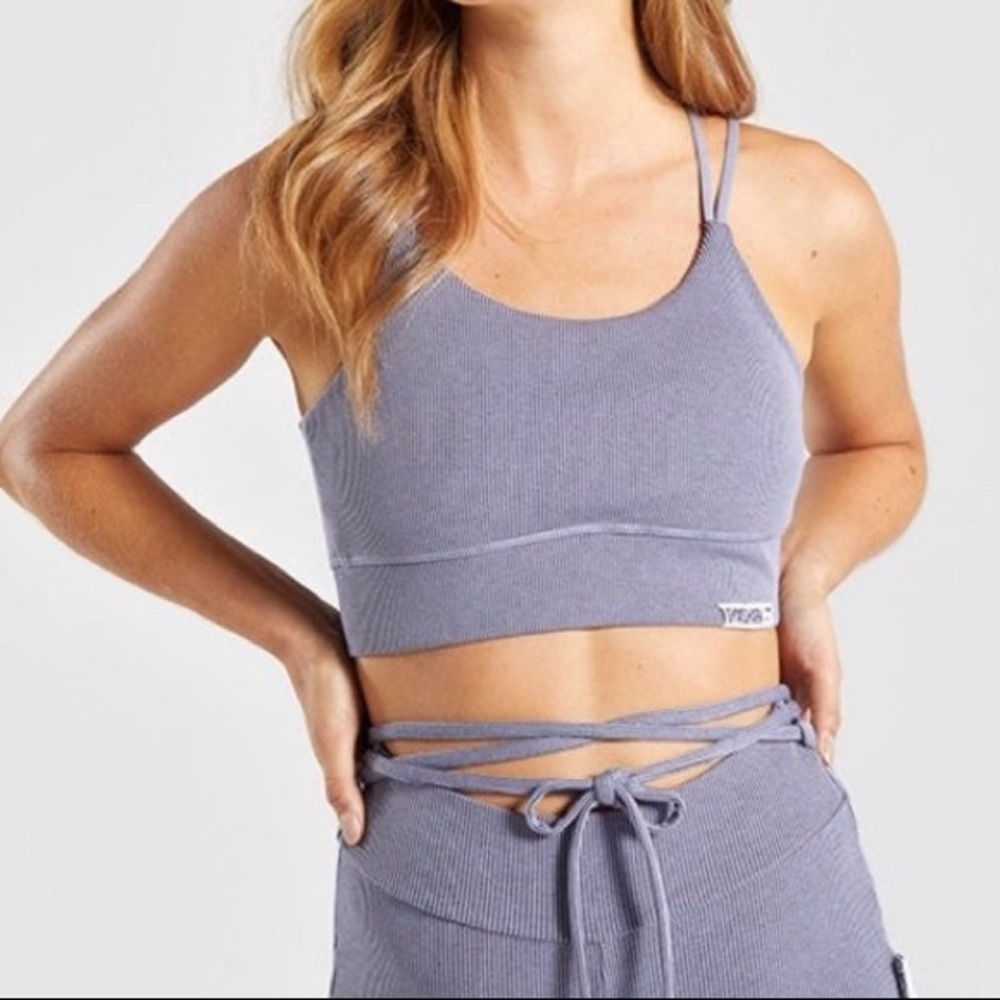 Gymshark Slounge Bralette - Steel Blue Marl